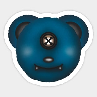 Vampire Teddy Bear Cyclops Sticker